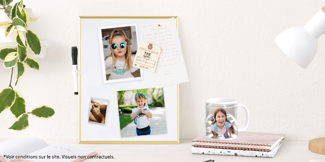 Objets et cadeaux photo, mugs, tirages, et magnets photo pour l'automne et la rentrée des classes