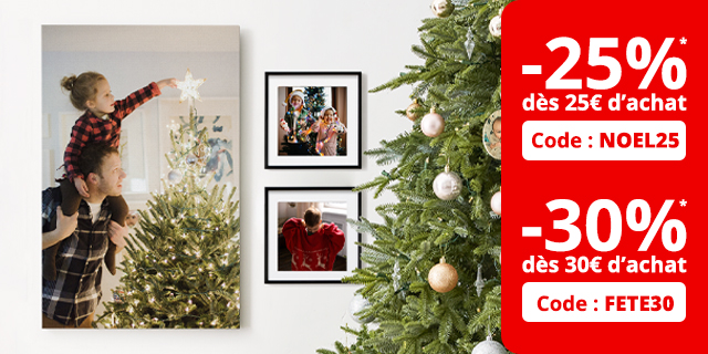 Tirages, objets et cadeaux photos à offrir pour Noëlchez Carrefour