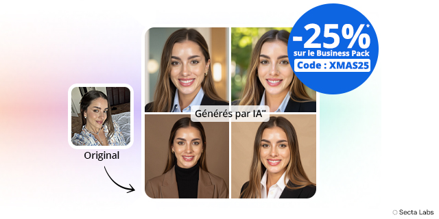 Portraits professionnels pour CV et Linkedin générés par intelligence artificielle