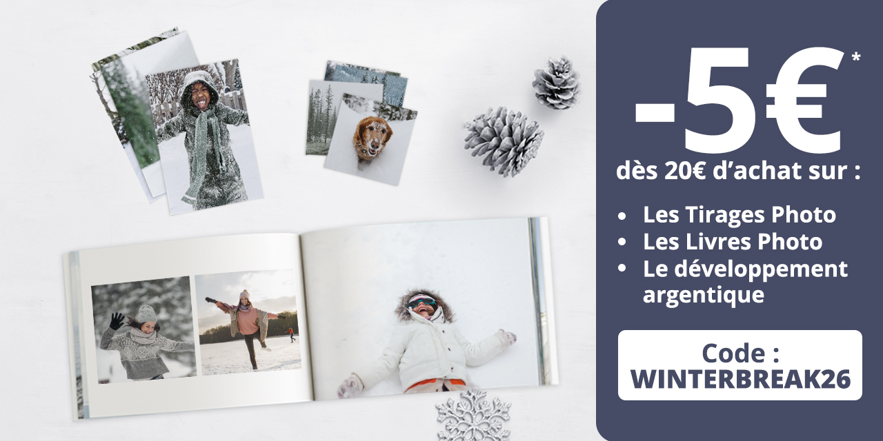 Tirage et album photo d'hiver
