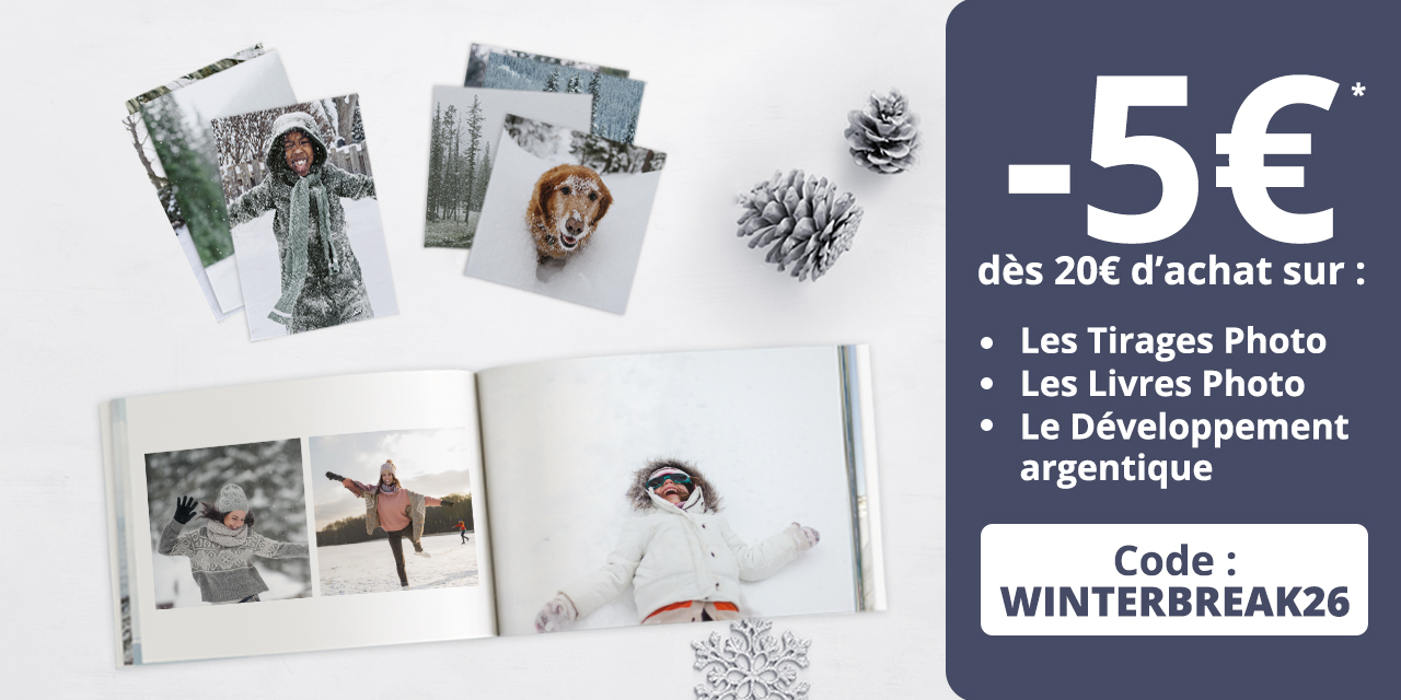 Tirage et album photo d'hiver